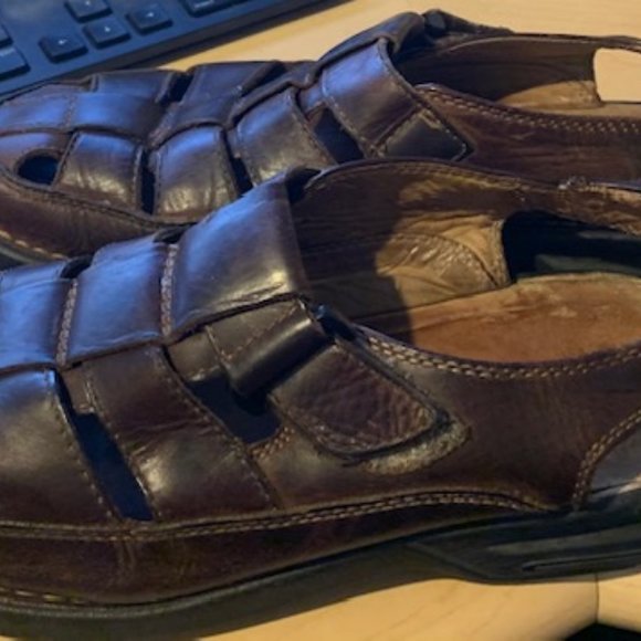 Johnson & Murphy Leather Closed Toe Fisherman Casual Shoes Sandals Brown US 7 M main image 7